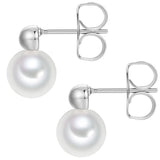 Ohrstecker Muschelkernperle weiß