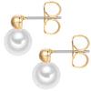 Ohrstecker gelbgold Muschelkernperle weiß
