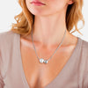 Kette mit Anhänger Glasperle weiß