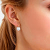 Creolen gelbgold Zirkonia weiß Glasperle weiß