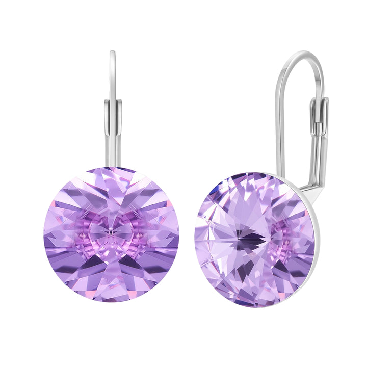 Creolen Glas violett