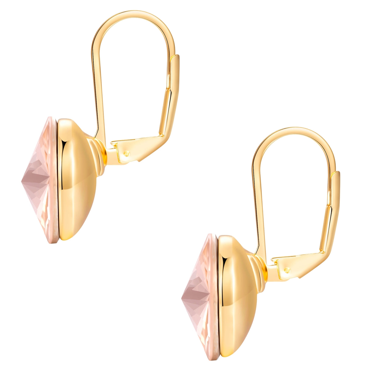 Creolen gelbgold Glas apricot