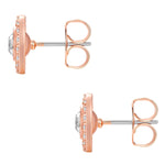 Ohrstecker roségold Zirkonia weiß Glaskristall weiß