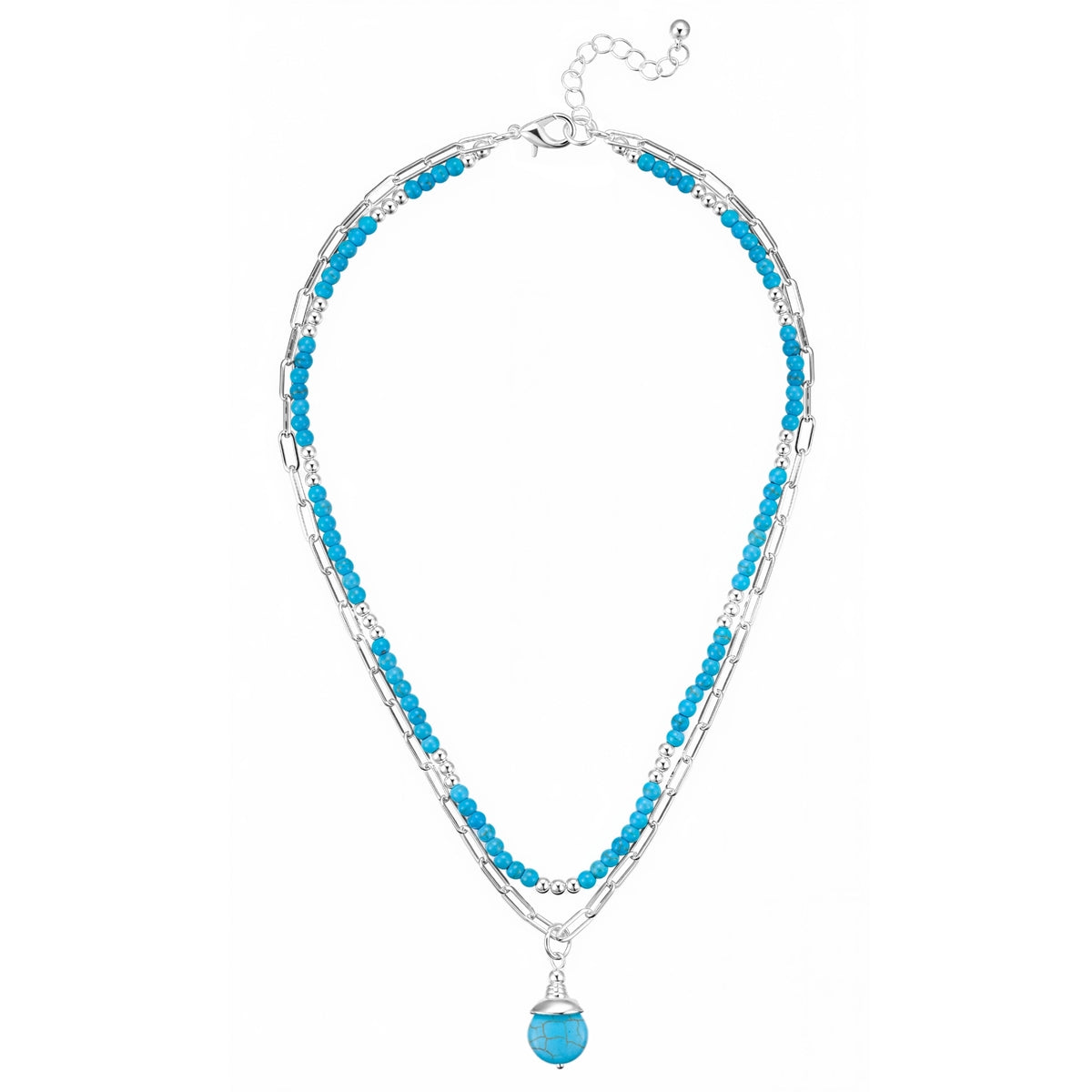 Kette mit Anhänger Türkis (rek.)