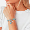 Armband Türkis (rek.) Glaskristall weiß