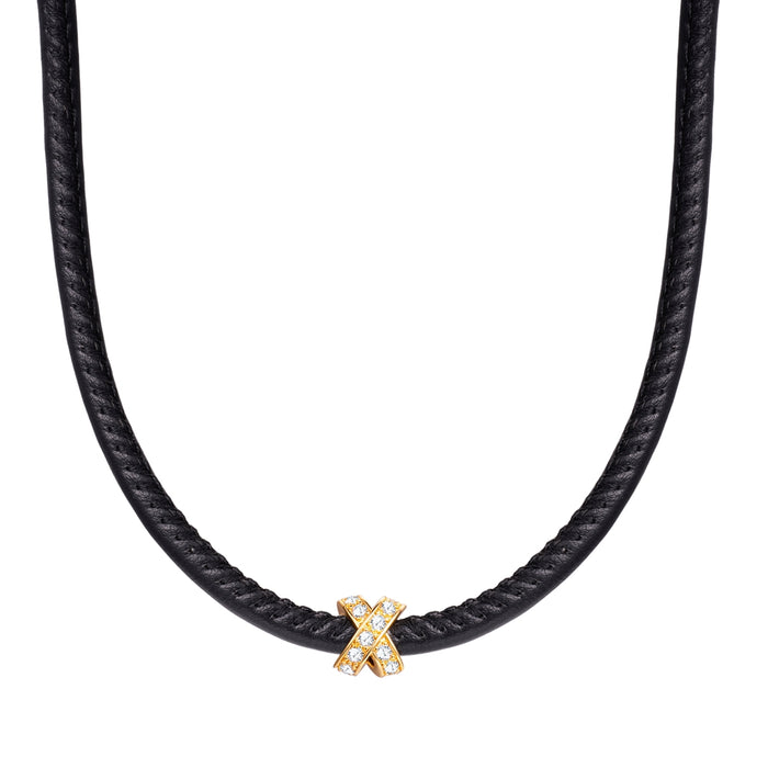 Kette gelbgold Zirkonia weiß