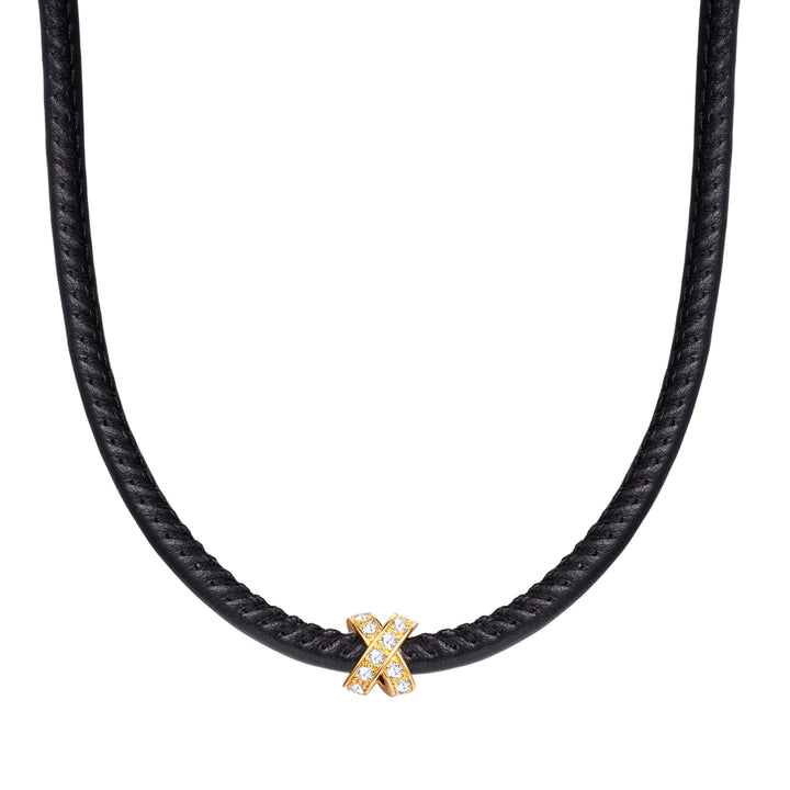 Kette gelbgold Zirkonia weiß