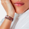 Armband gelbgold Süßwasser-Zuchtperle weiß Glas rot Naturstein grau