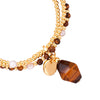 Armband gelbgold Naturstein braun