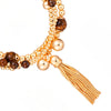 Armband gelbgold Naturstein braun