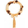 Armband gelbgold Naturstein braun