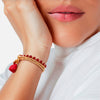 Armband gelbgold Naturstein rot