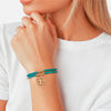 Armband gelbgold Süßwasser-Zuchtperle weiß Glas multicolor