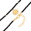 Kette mit Anhänger gelbgold Glas schwarz
