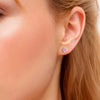 Ohrstecker Zirkonia rosa weiß