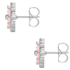 Ohrstecker Zirkonia rosa weiß