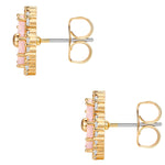 Ohrstecker gelbgold Zirkonia rosa weiß