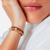 Armband gelbgold Süßwasser-Zuchtperle weiß Glas braun