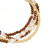 Armband gelbgold Süßwasser-Zuchtperle weiß Glas braun