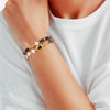 Armband gelbgold Süßwasser-Zuchtperle weiß Naturstein schwarz