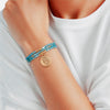 Armband gelbgold Glas türkis