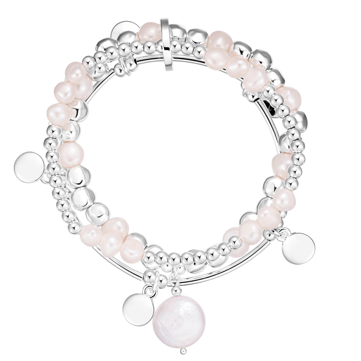 Armband Süßwasser-Zuchtperle weiß