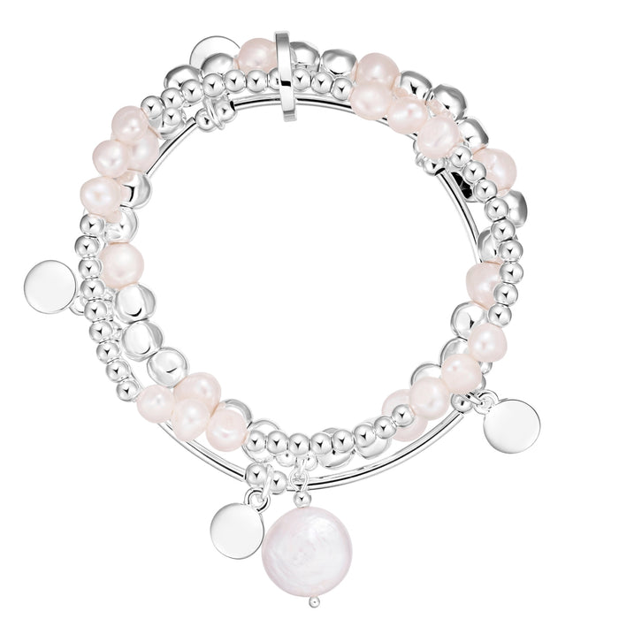 Armband Süßwasser-Zuchtperle weiß