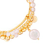 Armband gelbgold Süßwasser-Zuchtperle weiß