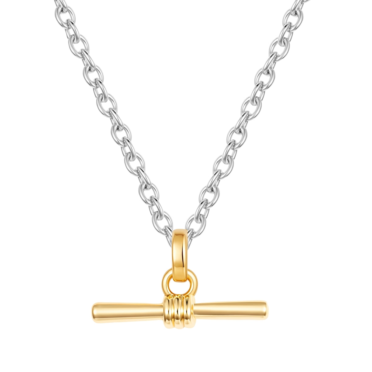 Kette mit Anhänger bicolor