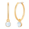 Creolen gelbgold Glaskristall Opal