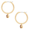 Creolen gelbgold Glaskristall champagner