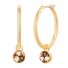 Creolen gelbgold Glaskristall champagner