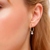 Creolen gelbgold Glaskristall Opal rosa