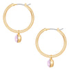 Creolen gelbgold Glaskristall Opal rosa