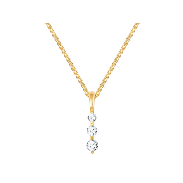 Kette mit Anhänger gelbgold Zirkonia weiß