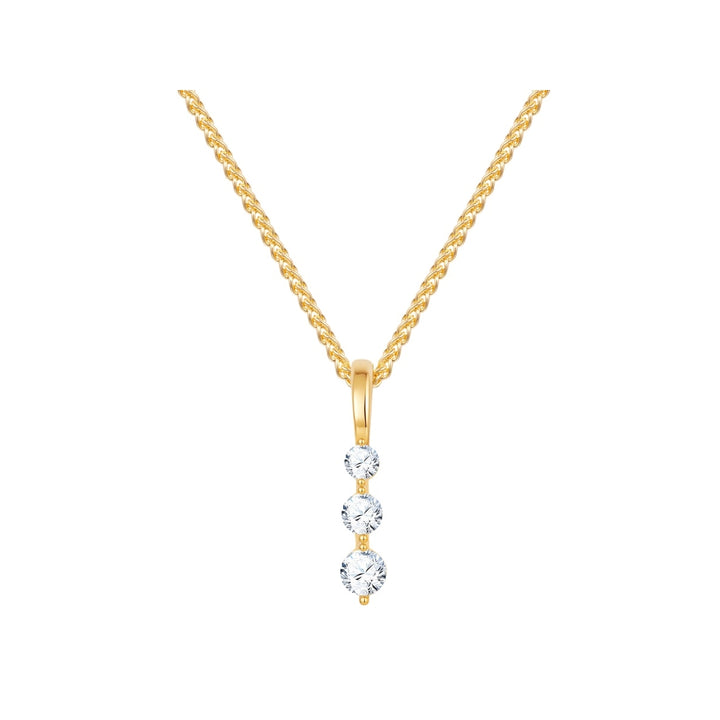Kette mit Anhänger gelbgold Zirkonia weiß