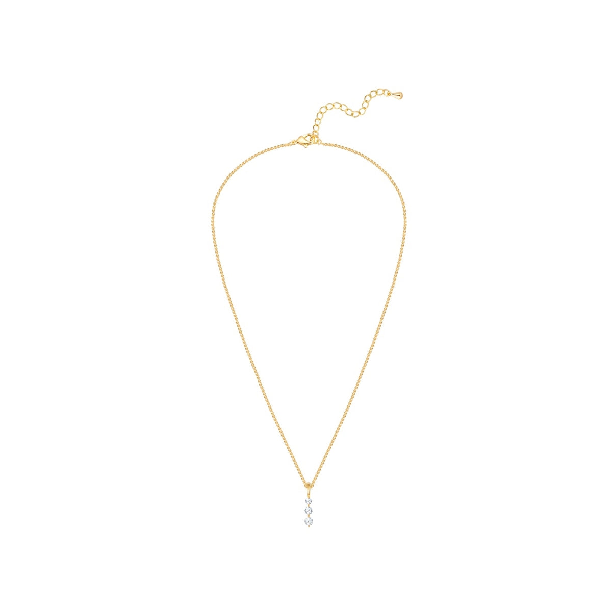 Kette mit Anhänger gelbgold Zirkonia weiß