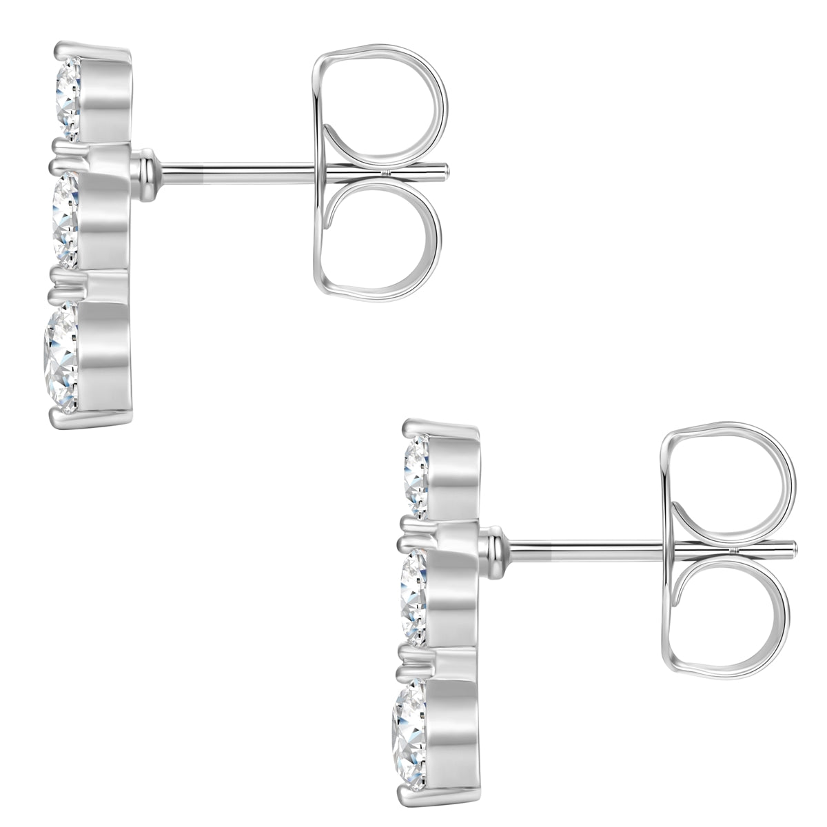 Ohrstecker Zirkonia weiß