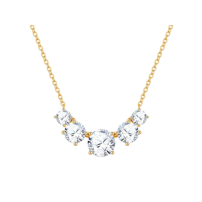 Kette mit Anhänger gelbgold Zirkonia weiß