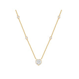Kette mit Anhänger gelbgold Zirkonia weiß