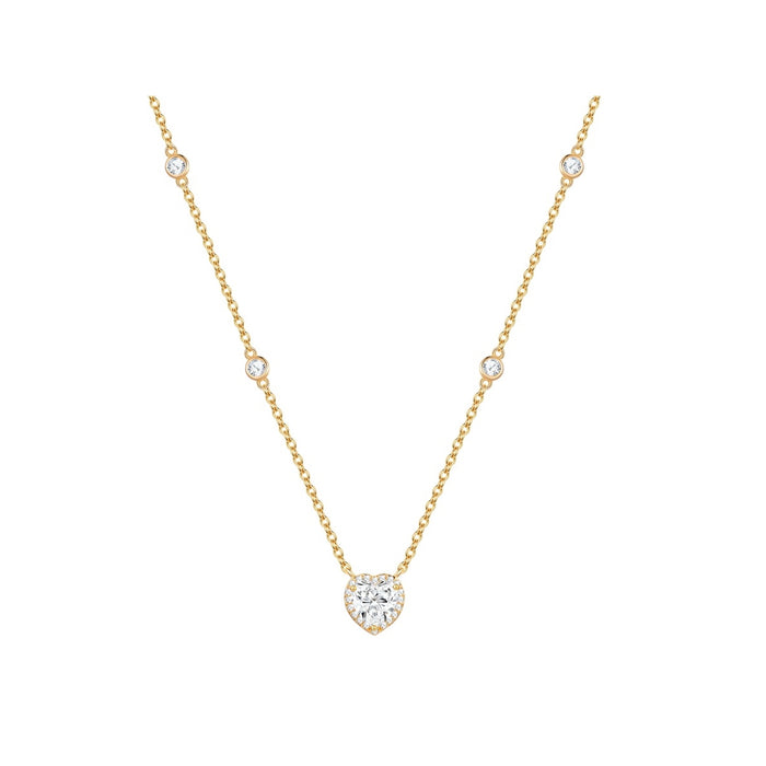 Kette mit Anhänger gelbgold Zirkonia weiß