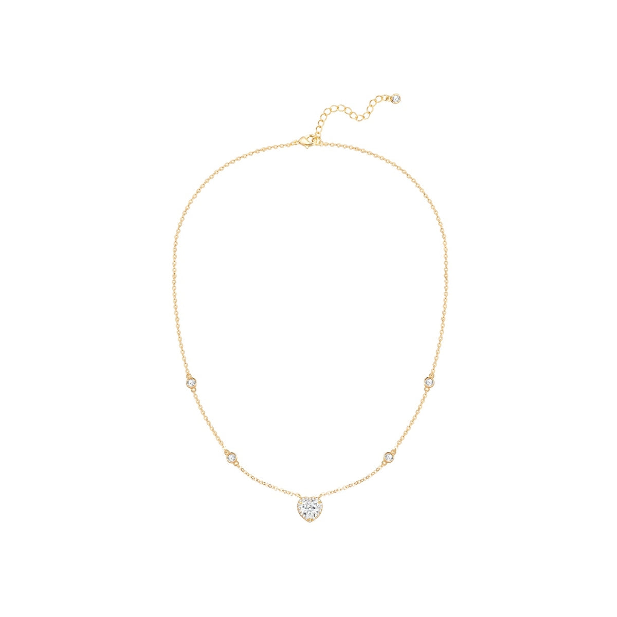 Kette mit Anhänger gelbgold Zirkonia weiß