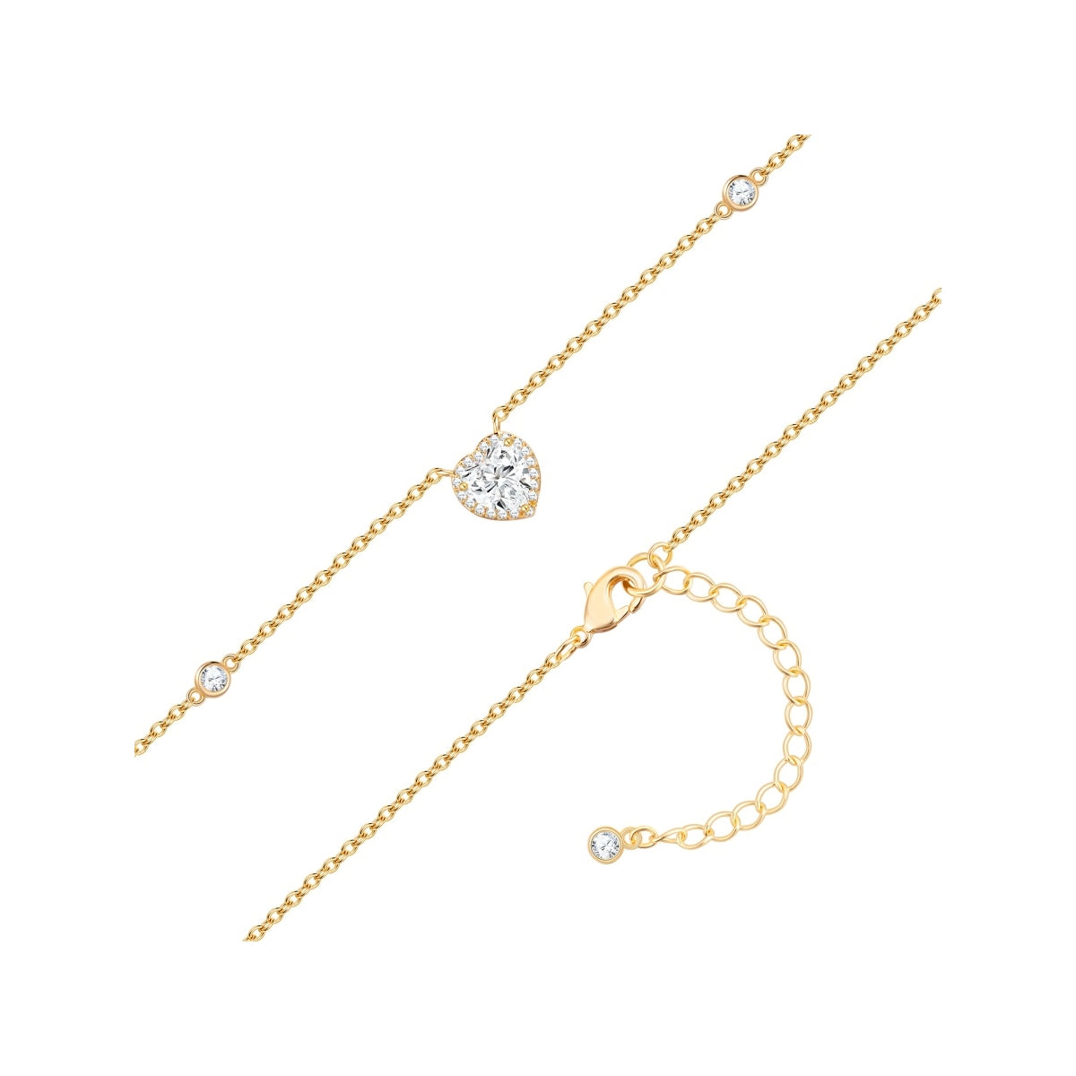 Kette mit Anhänger gelbgold Zirkonia weiß
