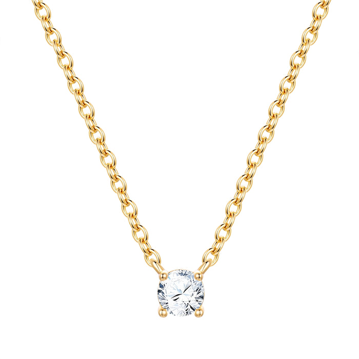 Kette mit Anhänger gelbgold Zirkonia weiß