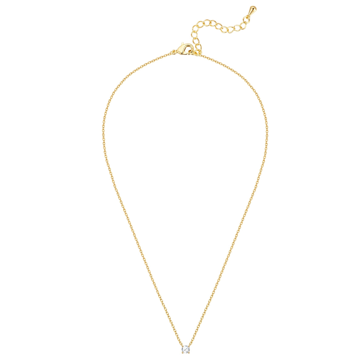 Kette mit Anhänger gelbgold Zirkonia weiß
