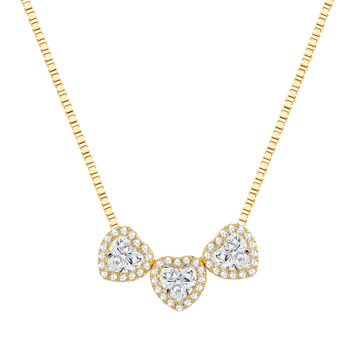 Kette mit Anhänger gelbgold Zirkonia weiß