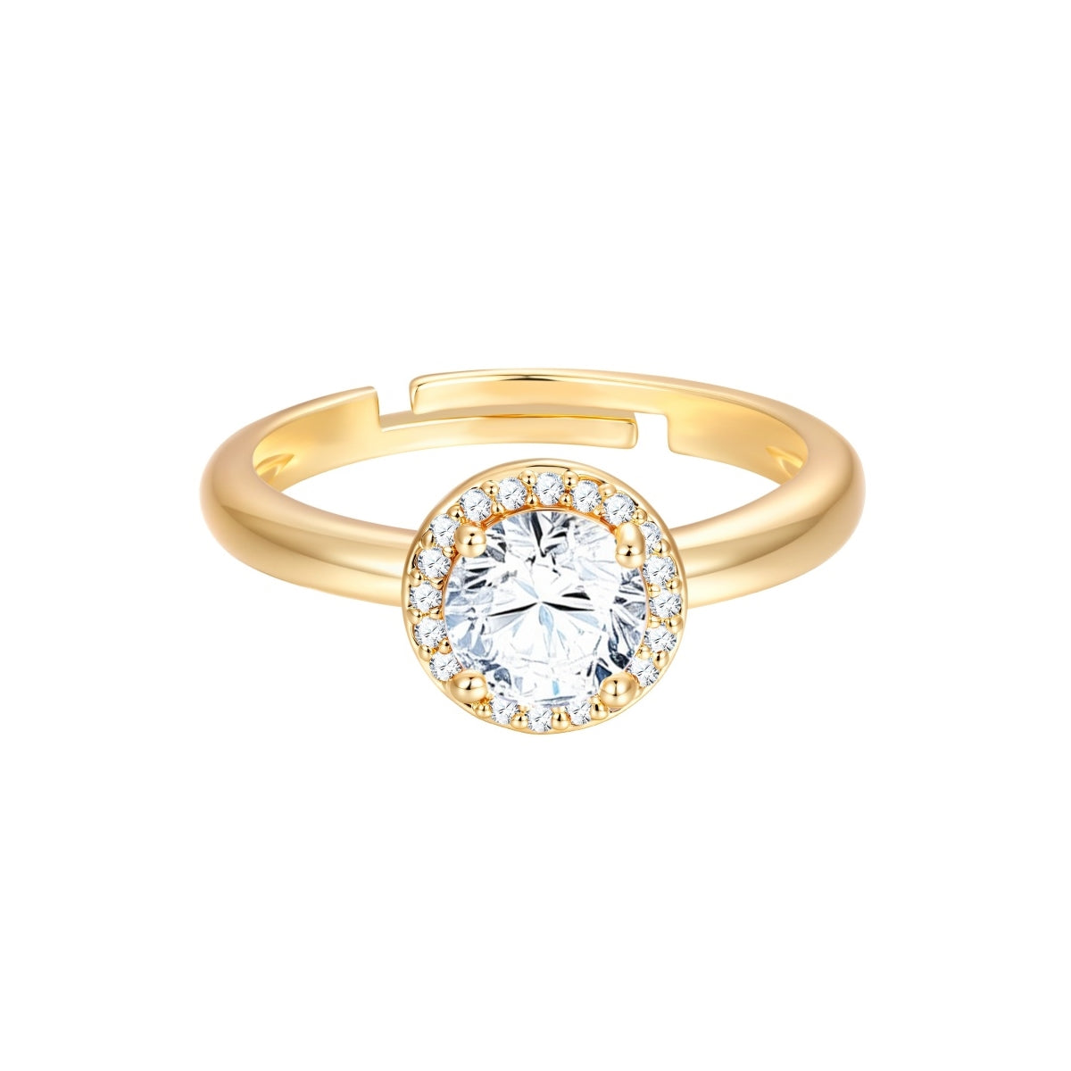 Ring gelbgold Zirkonia weiß