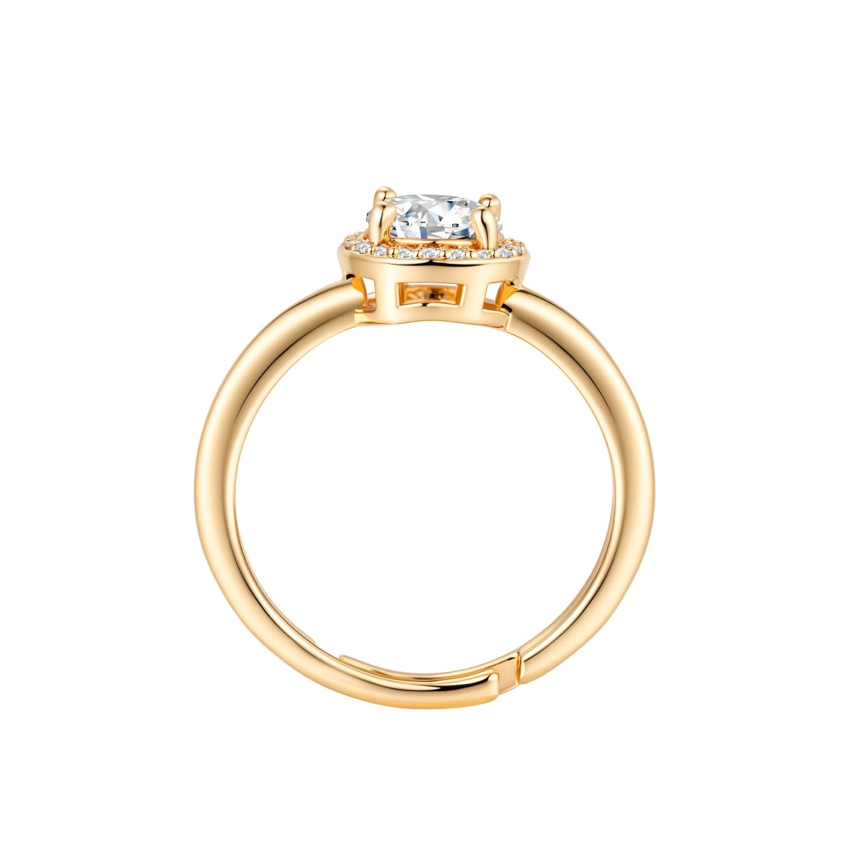 Ring gelbgold Zirkonia weiß