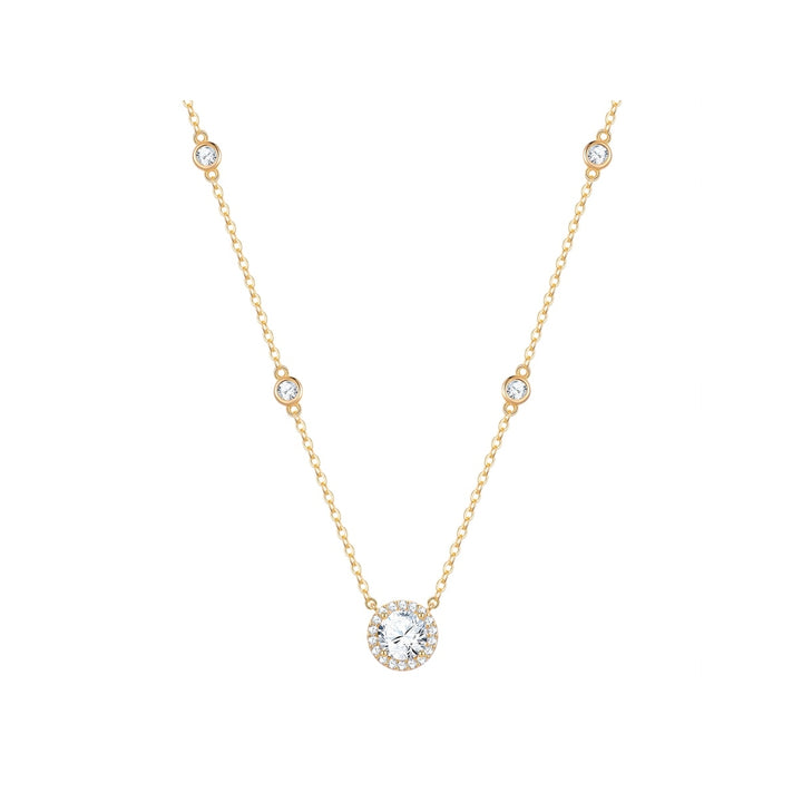 Kette mit Anhänger gelbgold Zirkonia weiß