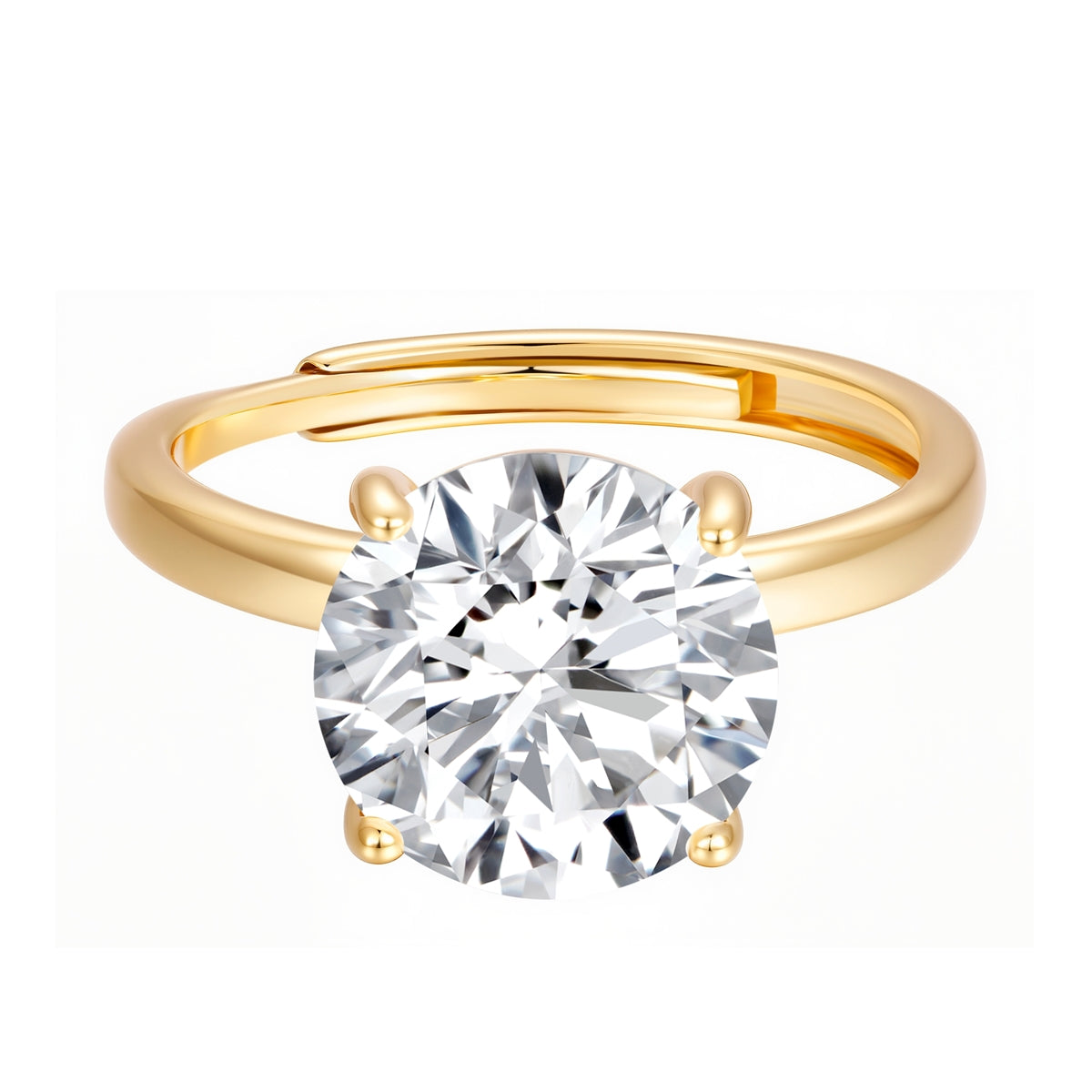 Ring gelbgold Zirkonia weiß